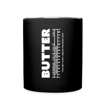 Butter Stick Funny Halloween Costume Food Gift - Full Colour Mug - black - Front