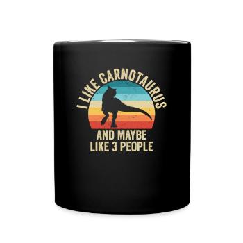 J'aime Les Carnotaure Cadeau Humour Dinosaure - Mug uni - noir - Devant