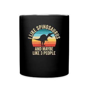 J'aime Les Spinosaure Cadeau Humour Dinosaure - Mug uni - noir - Devant