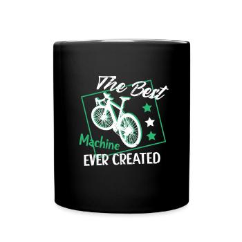 Fahrradfahrer Fahrrad Biker BMX - Tasse einfarbig - Schwarz - Vorne