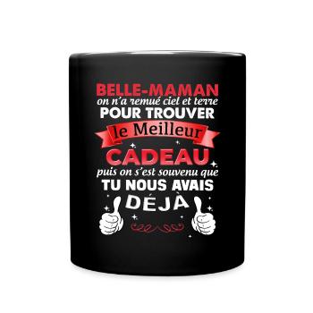 Cadeau Belle-Mère Humour Meilleur Cadeau - Mug uni - noir - Devant