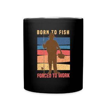 Pêcheur Pêcheur Pêche Canne à pêche Pêche Pêcheur - Mug uni - noir - Devant