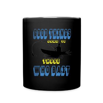 Pêcheur Pêcheur Pêche Canne à pêche Pêche Pêcheur - Mug uni - noir - Devant