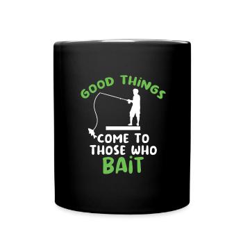 Pêcheur Pêcheur Pêche Canne à pêche Pêche Pêcheur - Mug uni - noir - Devant