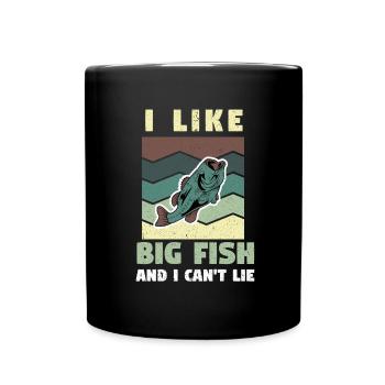 Pêcheur Pêcheur Pêche Canne à pêche Pêche Pêcheur - Mug uni - noir - Devant