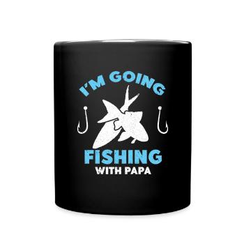 Pêcheur Pêcheur Pêche Canne à pêche Pêche Pêcheur - Mug uni - noir - Devant