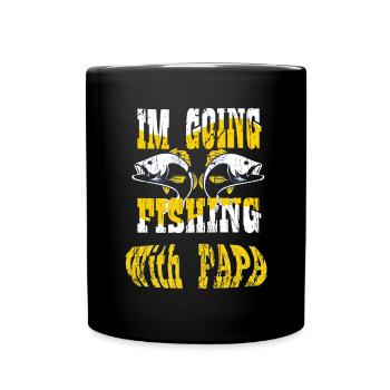 Pêcheur Pêcheur Pêche Canne à pêche Pêche Pêcheur - Mug uni - noir - Devant