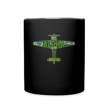 Alphabet phonétique complet Pilote d’avion militaire - Mug uni - noir - Devant