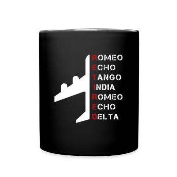 Romeo Echo Tango Indien Romeo Echo Delta - Tasse einfarbig - Schwarz - Vorne