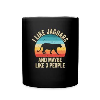 I like Jaguars Gift Humor Animals - Full Colour Mug - black - Front