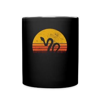Snake Retro Reptile Python Idea regalo - Tazza monocolore - nero - Fronte