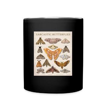 Catalogue The Sarcastic Butterfly Moth - Full Colour Mug - black - Front