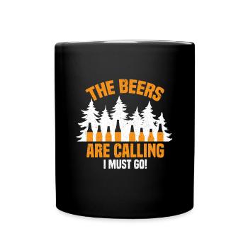 Camping Beer Camping Forest Boozing - Full Colour Mug - black - Front
