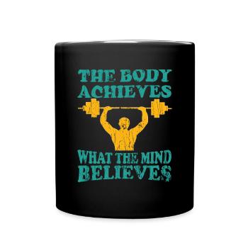 Musculation Force Strong Fitness Power Triathlon - Mug uni - noir - Devant
