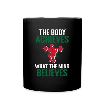 Musculation Force Strong Fitness Power Triathlon - Mug uni - noir - Devant