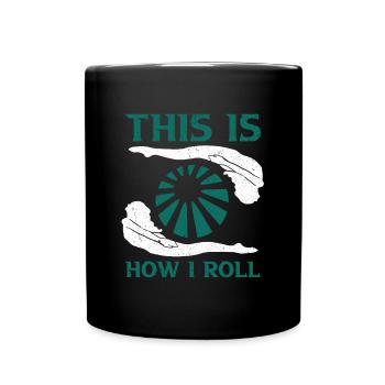 Nageurs Natation 50 mètres piste Brasse - Mug uni - noir - Devant