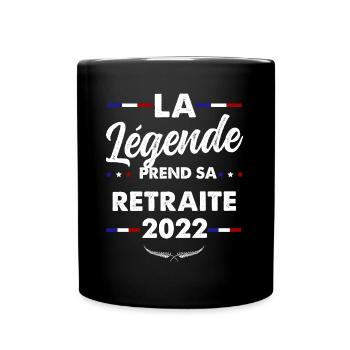 Légende Et Retraité en 2022 - Mug uni - noir - Devant