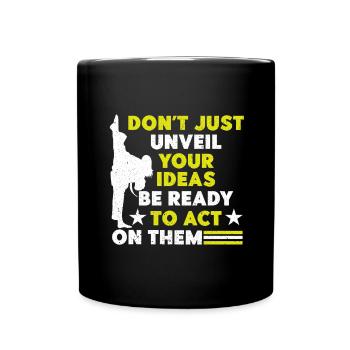 Ceinture noire d’autodéfense de karaté de karaté - Mug uni - noir - Devant