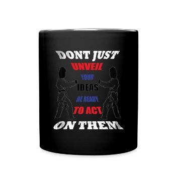 Ceinture noire d’autodéfense de karaté de karaté - Mug uni - noir - Devant