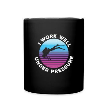 Nageurs Natation 50 mètres piste Brasse - Mug uni - noir - Devant