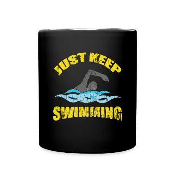 Nageurs Natation 50 mètres piste Brasse - Mug uni - noir - Devant