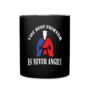 Ceinture noire d’autodéfense de karaté de karaté - Mug uni - noir - Devant