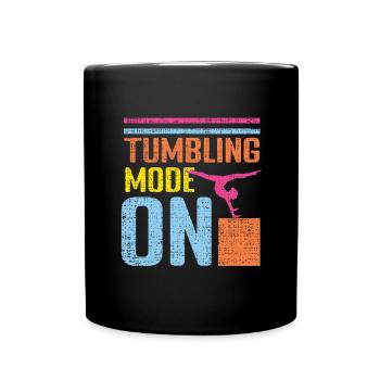 Gymnastik Turnen Barren Trampolin Ringe Turner - Tasse einfarbig - Schwarz - Vorne