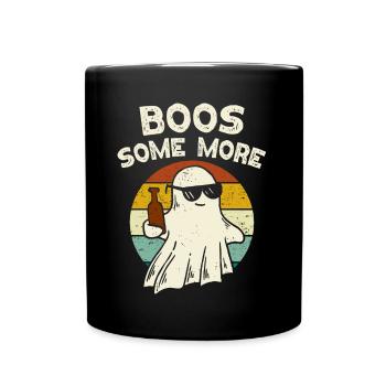 Halloween boos etwas mehr Geister Bier - Tasse einfarbig - Schwarz - Vorne