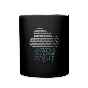 Programmeur de jeu binaire Cloud Rain Nerd Gamer - Mug uni - noir - Devant