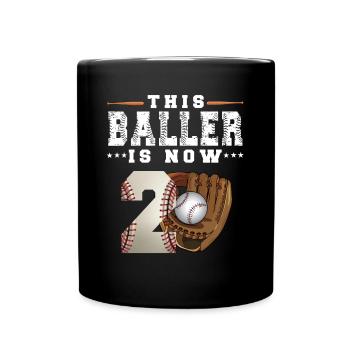 Ce Baller est maintenant 2 Baseball 2nd Birthday - Mug uni - noir - Devant