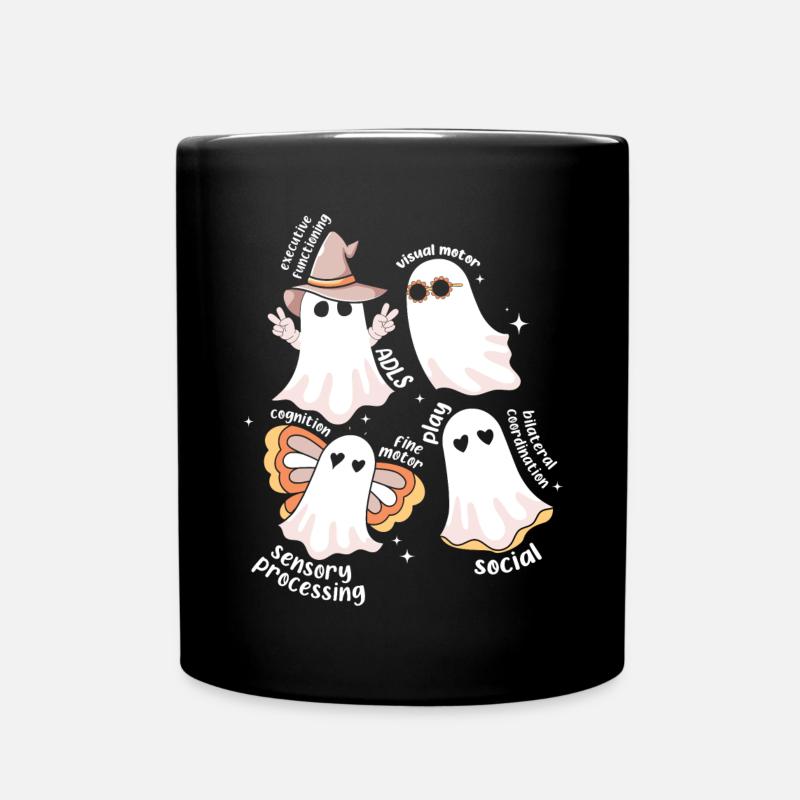 Schädel Skelett Skull Horror Halloween Geschenk - Tasse einfarbig - Schwarz