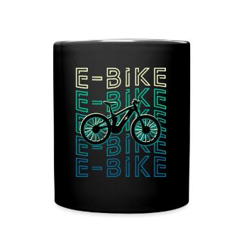 E Bike Retro Electric Bicycle VTT - Mug uni - noir - Devant