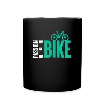 Passionné de vélo électrique Ebike - Mug uni - noir - Devant