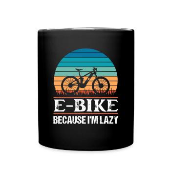 E Bike parce que je suis laz Drôle Ebike Cadeau - Mug uni - noir - Devant