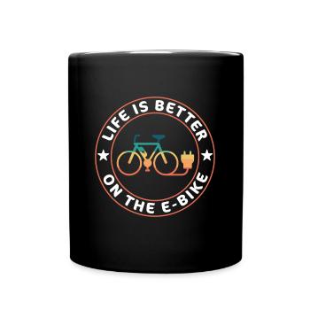La vie est meilleure avec l’Ebike Ebiker Gift - Mug uni - noir - Devant