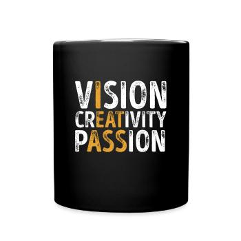 Funny Vision Creativity Passion Adult Humor - Full Colour Mug - black - Front