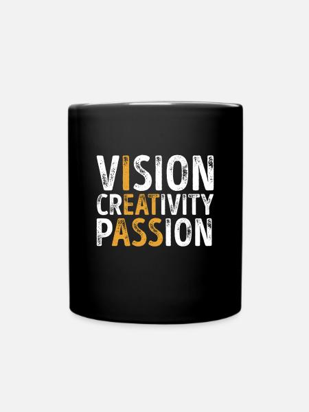 Funny Vision Creativity Passion Adult Humor - Full Colour Mug - black
