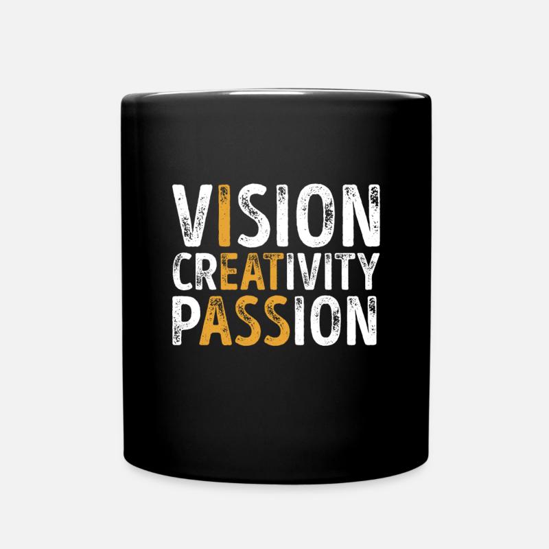 Funny Vision Creativity Passion Adult Humor - Full Colour Mug - black
