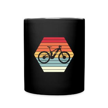 Vélo électrique EBike Retro Sunset Cycling - Mug uni - noir - Devant