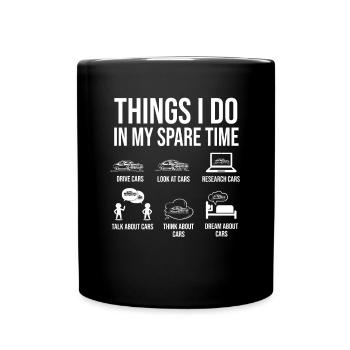 Fan De Voiture Temps Libre Humour - Mug uni - noir - Devant
