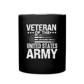 Patriot Américain Vétéran De L'Armée - Mug uni - noir - Devant