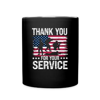 Soutien Aux Ancien Soldats États Unis Patriot - Mug uni - noir - Devant