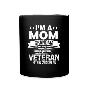Grand Mère Vétéran De L'armée USA - Mug uni - noir - Devant