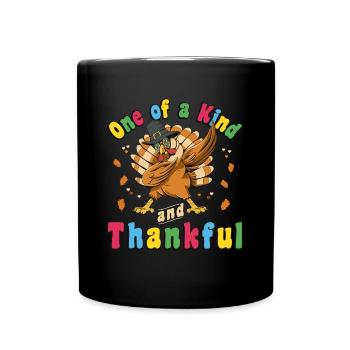 Une dinde pour l’autisme unique en son genre et reconnaissante - Mug uni - noir - Devant