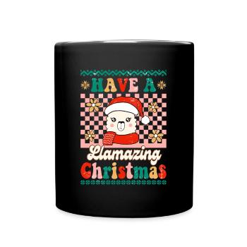 Weihnachten Santa Claus Merry Christmas - Full Colour Mug - black - Front