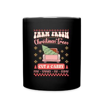 Weihnachten Santa Claus Merry Christmas - Full Colour Mug - black - Front