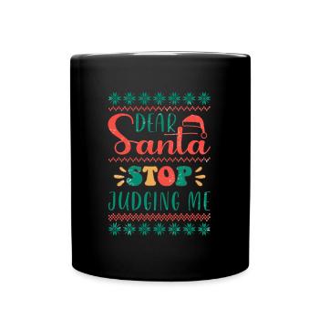 Weihnachten Santa Claus Merry Christmas - Full Colour Mug - black - Front