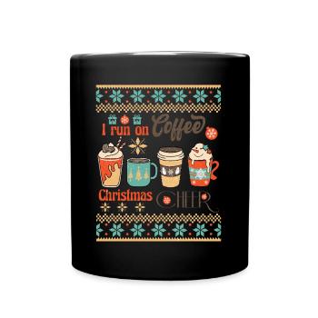 Weihnachten Santa Claus Merry Christmas - Full Colour Mug - black - Front