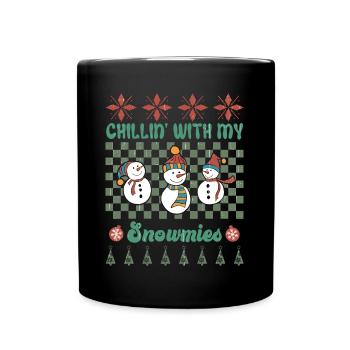 Weihnachten Santa Claus Merry Christmas - Full Colour Mug - black - Front