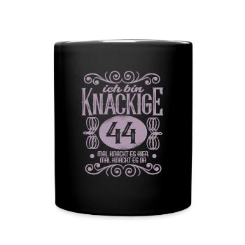 44. Geburtstag ich bin 44 Jahre alt - Tasse einfarbig - Schwarz - Vorne